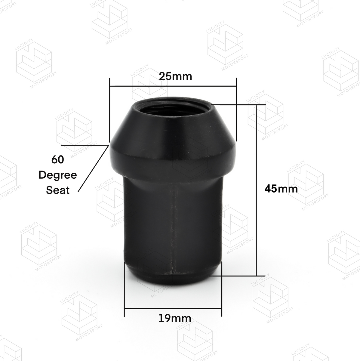 20 Black Wheel Nuts For Ford Transit Custom - M14 X 1.5, 21mm Hex, Solid One-Piece